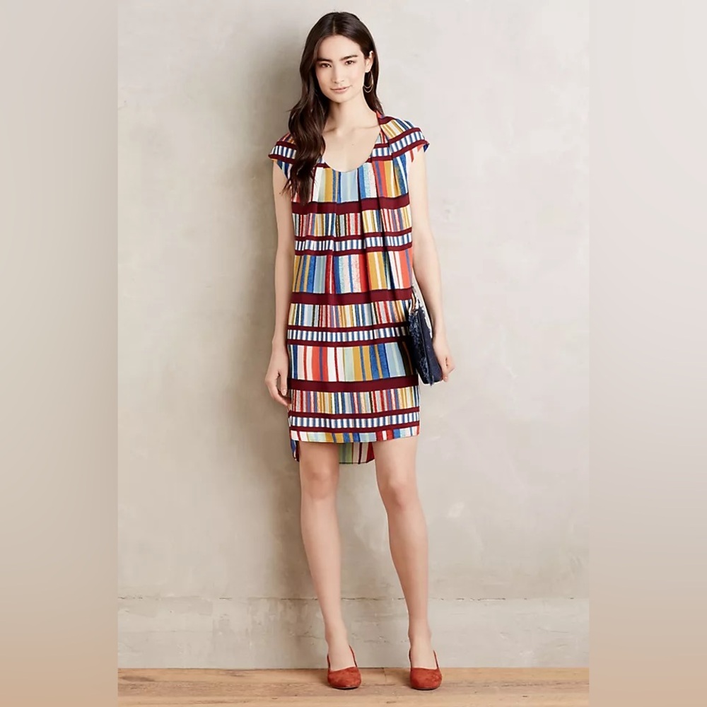 Anthropologie Maeve Au Revoir Library Shift Dress sz 8